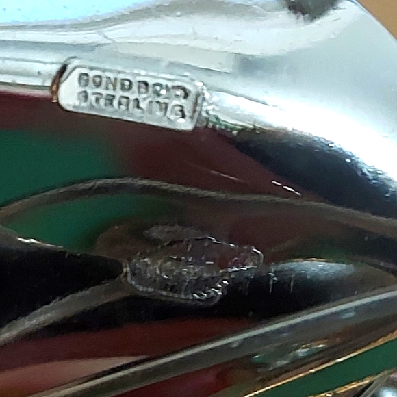 Bond Boyd Sterling Leaf and Pearl Brooch with matching Screw Back Earrings - Picture 8 of 8